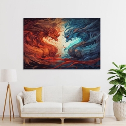 maléfique Dragon Peinture sur toile sans cadre, impressions posters art mural pour déco maison chambre bureau