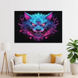 Loup Peinture sur toile sans cadre, impressions posters art mural pour déco maison chambre bureau