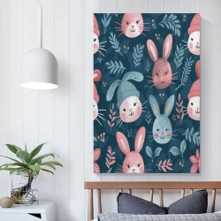 Lapin Petit lapin Peinture sur toile sans cadre, impressions posters art mural pour déco maison chambre bureau