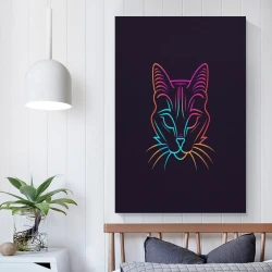 Chat Peinture sur toile sans cadre, impressions posters art mural pour déco maison chambre bureau