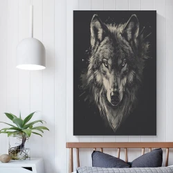 Lupo Pittura su tela senza cornice, stampe di poster arte murale per arredo casa camera ufficio