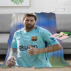 Lionel Messi Coperta in Pile Stampata 3D Morbida e Confortevole per Divano Letto Ufficio