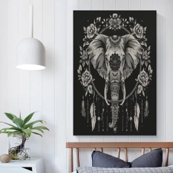 Éléphant Peinture sur toile sans cadre, impressions posters art mural pour déco maison chambre bureau