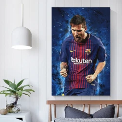 Lionel Messi Peinture sur toile sans cadre, impressions posters art mural pour déco maison chambre bureau