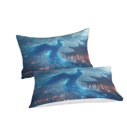 Phoenix Housse de Couette Imprimée 3D Douce 3 Pièces Literie Garçons Filles