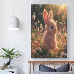 Lapin Petit lapin Peinture sur toile sans cadre, impressions posters art mural pour déco maison chambre bureau