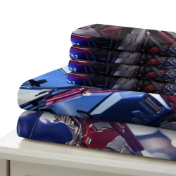 Avengers Iron Man 3D Gedruckter Bettbezug Weiche 3-teilige Bettwäsche für Jungen Mädchen