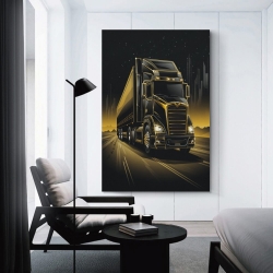 Gros camion Peinture sur toile sans cadre, impressions posters art mural pour déco maison chambre bureau