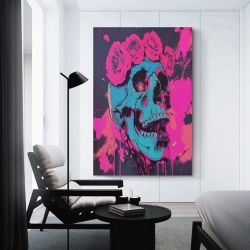 Crâne Peinture sur toile sans cadre, impressions posters art mural pour déco maison chambre bureau
