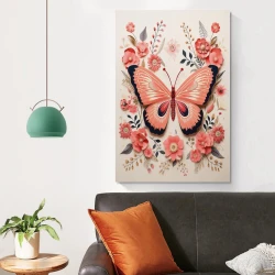 Papillon Peinture sur toile sans cadre, impressions posters art mural pour déco maison chambre bureau