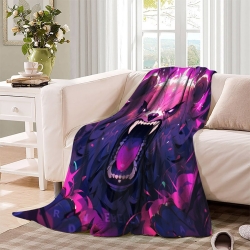 Ours noir Plaid en Polaire Imprimé 3D Couverture Douce Confortable pour Canapé Lit Bureau