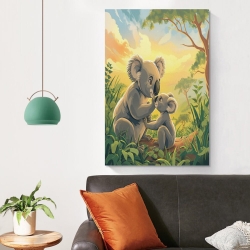 Koala Pintura en lienzo sin marco, impresiones de pósters arte pared para decoración hogar dormitorio oficina