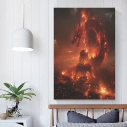 Dragon Peinture sur toile sans cadre, impressions posters art mural pour déco maison chambre bureau