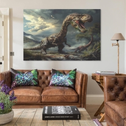 Dinosaure Peinture sur toile sans cadre, impressions posters art mural pour déco maison chambre bureau