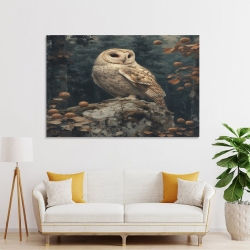 Hibou Peinture sur toile sans cadre, impressions posters art mural pour déco maison chambre bureau