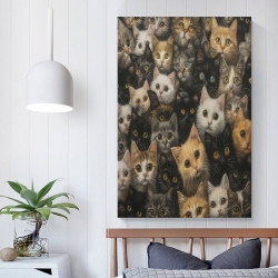 Cute Chat Peinture sur toile sans cadre, impressions posters art mural pour déco maison chambre bureau