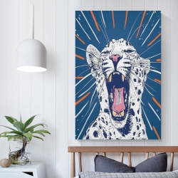 Léopard Peinture sur toile sans cadre, impressions posters art mural pour déco maison chambre bureau