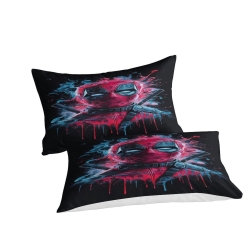 Deadpool Marvel Housse de Couette Imprimée 3D Douce 3 Pièces Literie Garçons Filles