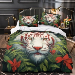 Tigre Housse de Couette Imprimée 3D Douce 3 Pièces Literie Garçons Filles