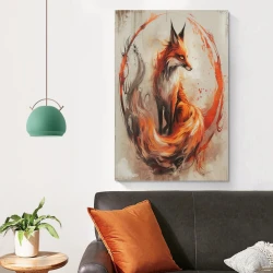 Renard Peinture sur toile sans cadre, impressions posters art mural pour déco maison chambre bureau