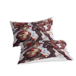 Avengers Iron Man Housse de Couette Imprimée 3D Douce 3 Pièces Literie Garçons Filles