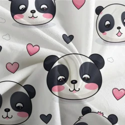 Panda Housse de Couette Imprimée 3D Douce 3 Pièces Literie Garçons Filles