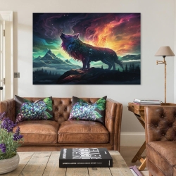 Loup Peinture sur toile sans cadre, impressions posters art mural pour déco maison chambre bureau
