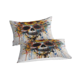 Crâne Housse de Couette Imprimée 3D Douce 3 Pièces Literie Garçons Filles