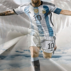 Lionel Messi Housse de Couette Imprimée 3D Douce 3 Pièces Literie Garçons Filles