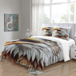 Aigle Housse de Couette Imprimée 3D Douce 3 Pièces Literie Garçons Filles