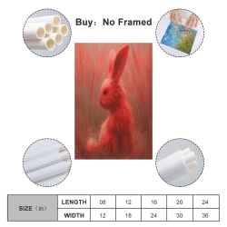 Lapin Petit lapin Peinture sur toile sans cadre, impressions posters art mural pour déco maison chambre bureau