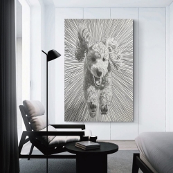 Chien mignon Peinture sur toile sans cadre, impressions posters art mural pour déco maison chambre bureau