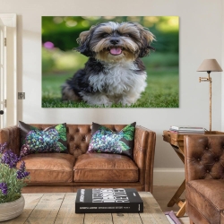 Maltese Chien Peinture sur toile sans cadre, impressions posters art mural pour déco maison chambre bureau