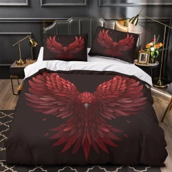 Aigle Housse de Couette Imprimée 3D Douce 3 Pièces Literie Garçons Filles