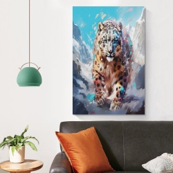 Léopard Peinture sur toile sans cadre, impressions posters art mural pour déco maison chambre bureau