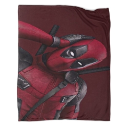 Marvel Deadpool Plaid en Polaire Imprimé 3D Couverture Douce Confortable pour Canapé Lit Bureau