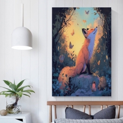 Renard Peinture sur toile sans cadre, impressions posters art mural pour déco maison chambre bureau