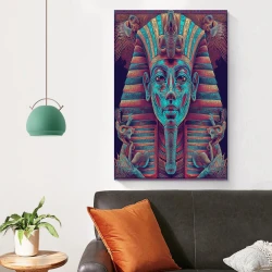 Pharaon égyptien Peinture sur toile sans cadre, impressions posters art mural pour déco maison chambre bureau