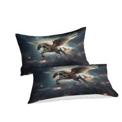 Cheval Housse de Couette Imprimée 3D Douce 3 Pièces Literie Garçons Filles
