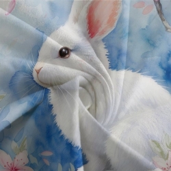 Lapin Housse de Couette Imprimée 3D Douce 3 Pièces Literie Garçons Filles