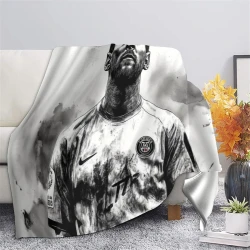 Lionel Messi Plaid en Polaire Imprimé 3D Couverture Douce Confortable pour Canapé Lit Bureau