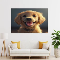 Golden Retriever Peinture sur toile sans cadre, impressions posters art mural pour déco maison chambre bureau