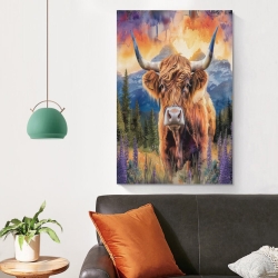 Hochlandrind Unrahmtes Leinwandbild, Wandkunst-Poster-Drucke für Zuhause, Schlafzimmer, Büro Dekoration