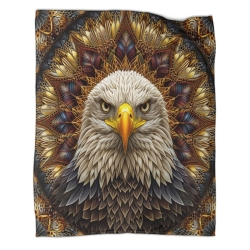Aigle Plaid en Polaire Imprimé 3D Couverture Douce Confortable pour Canapé Lit Bureau