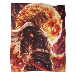 Tueur de démons: Demon Slayer Plaid en Polaire Imprimé 3D Couverture Douce Confortable pour Canapé Lit Bureau