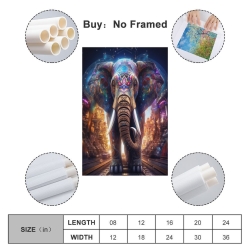 Elefant Unrahmtes Leinwandbild, Wandkunst-Poster-Drucke für Zuhause, Schlafzimmer, Büro Dekoration