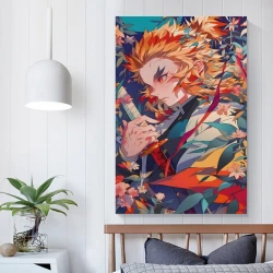 Tueur de démons: Demon Slayer Peinture sur toile sans cadre, impressions posters art mural pour déco maison chambre bureau