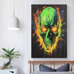 Teschio Pittura su tela senza cornice, stampe di poster arte murale per arredo casa camera ufficio