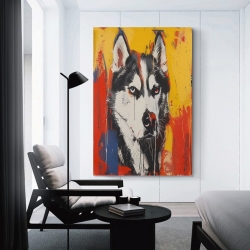 Husky Chien Peinture sur toile sans cadre, impressions posters art mural pour déco maison chambre bureau