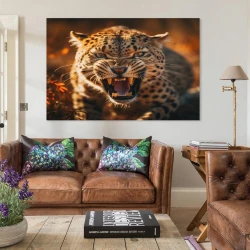 Léopard Peinture sur toile sans cadre, impressions posters art mural pour déco maison chambre bureau